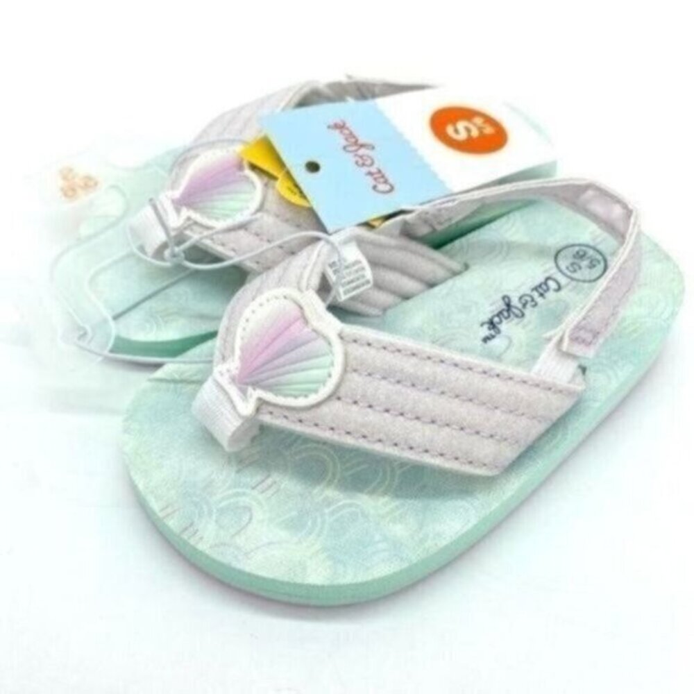 Cat & Jack Toddler Girls Mermaid Flip Flop Sandals New
